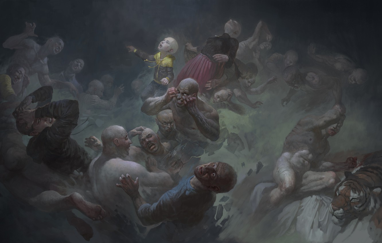 Photo Wallpaper Fight, Art, Kevin, Split, Kevin Wendell - Horde Glass Art - HD Wallpaper 