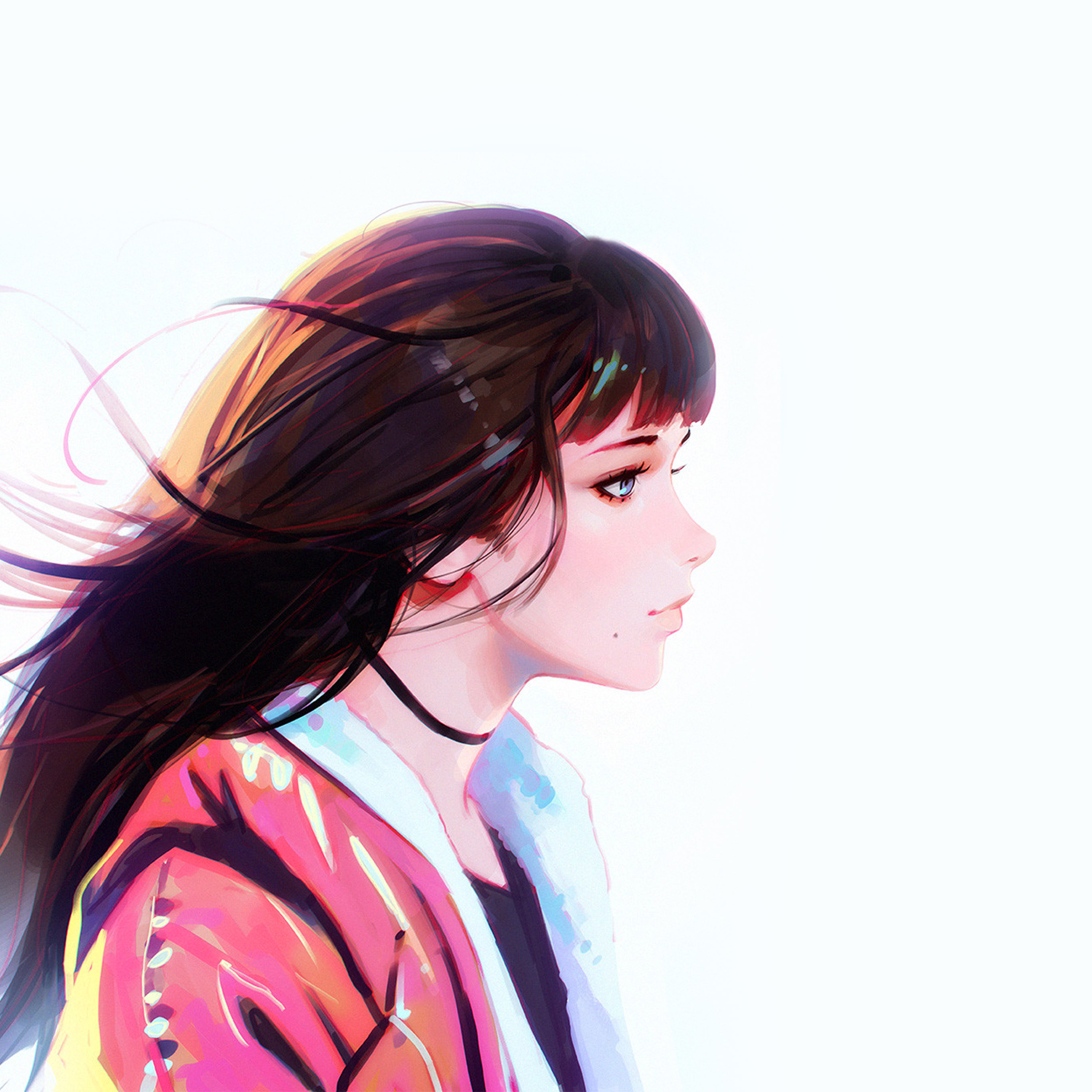 Anime Black Hair Girl Beautiful - 2732x2732 Wallpaper Anime Black Hair Girl Beautiful - 2732x2732 Wallpaper
