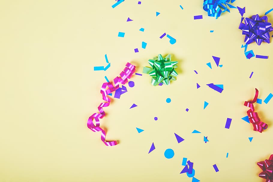 Birthday Party Gift Trimmings Photo, Textures, Flatlay, - Birthday Party Wallpaper Hd - HD Wallpaper 