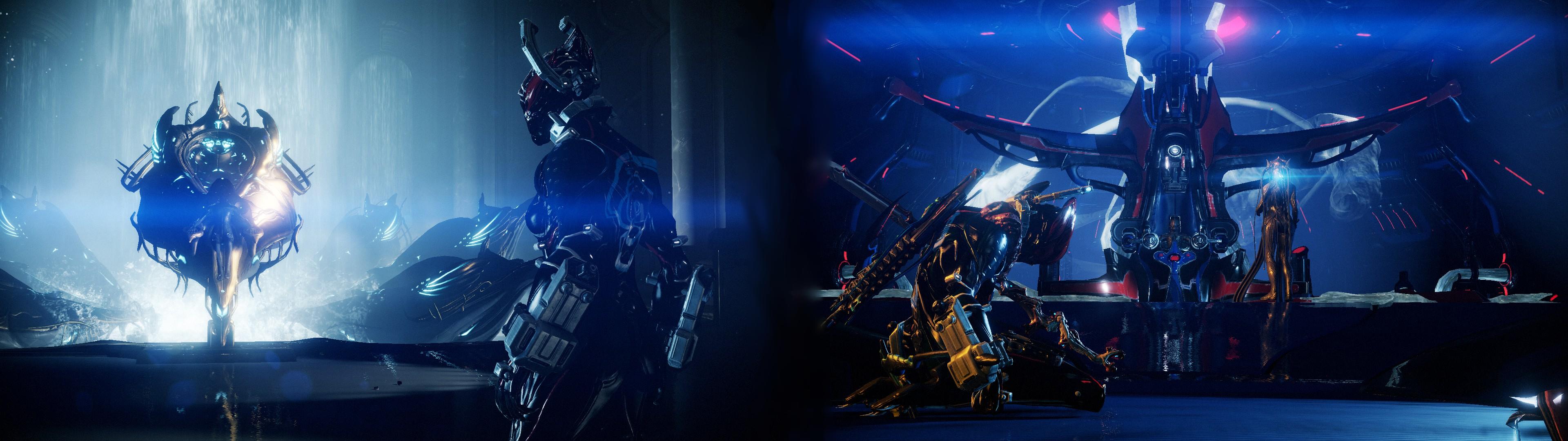 Spoiler] I Ve Made A Simple Dual-monitor Wallpaper - Warframe Wallpaper Dual Monitor - HD Wallpaper 