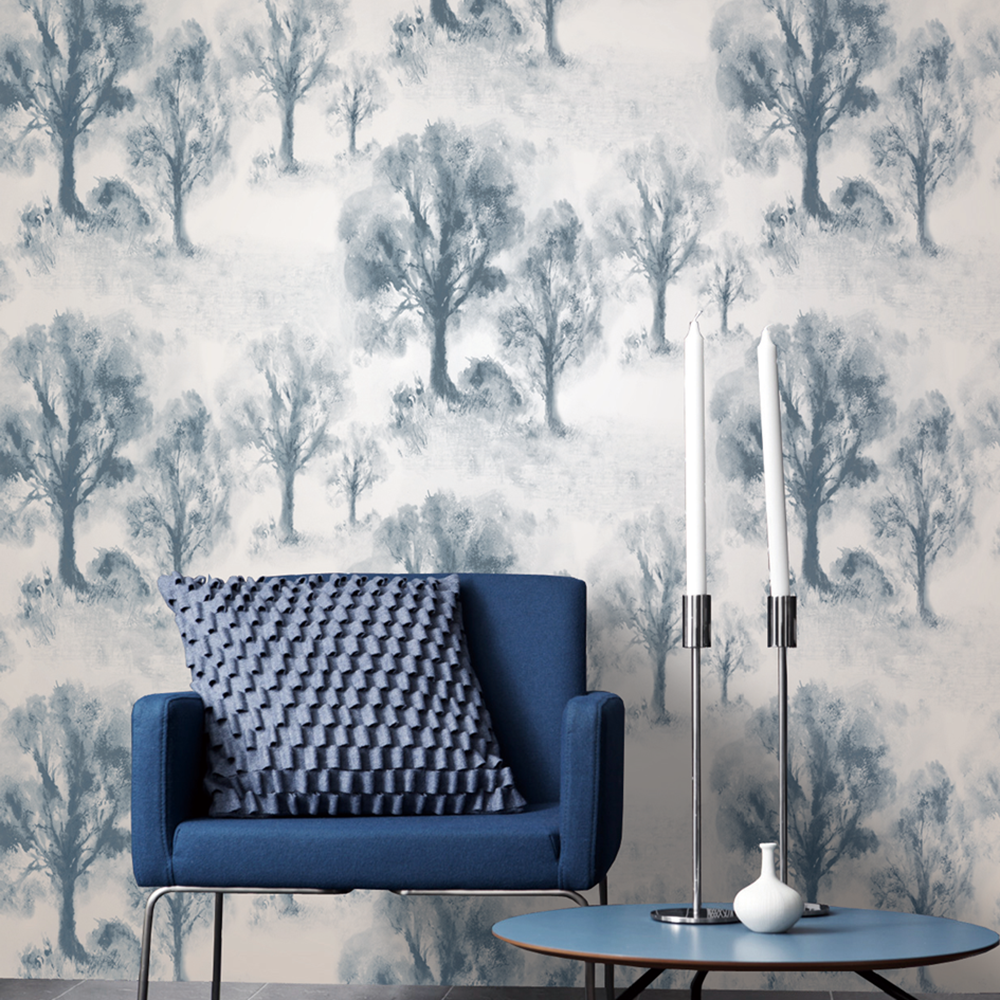 Removable Chinese Painting Tree 3d Wallpaper For Bedroom - Chair - HD Wallpaper 
