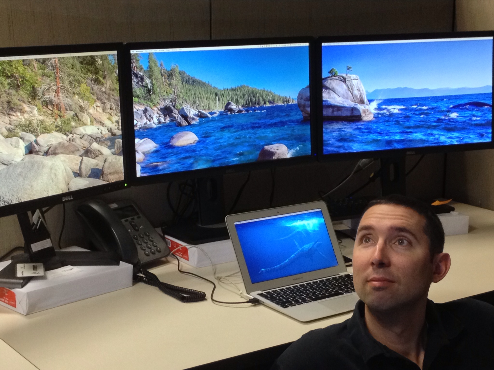 Imac Multiple Displays - HD Wallpaper 