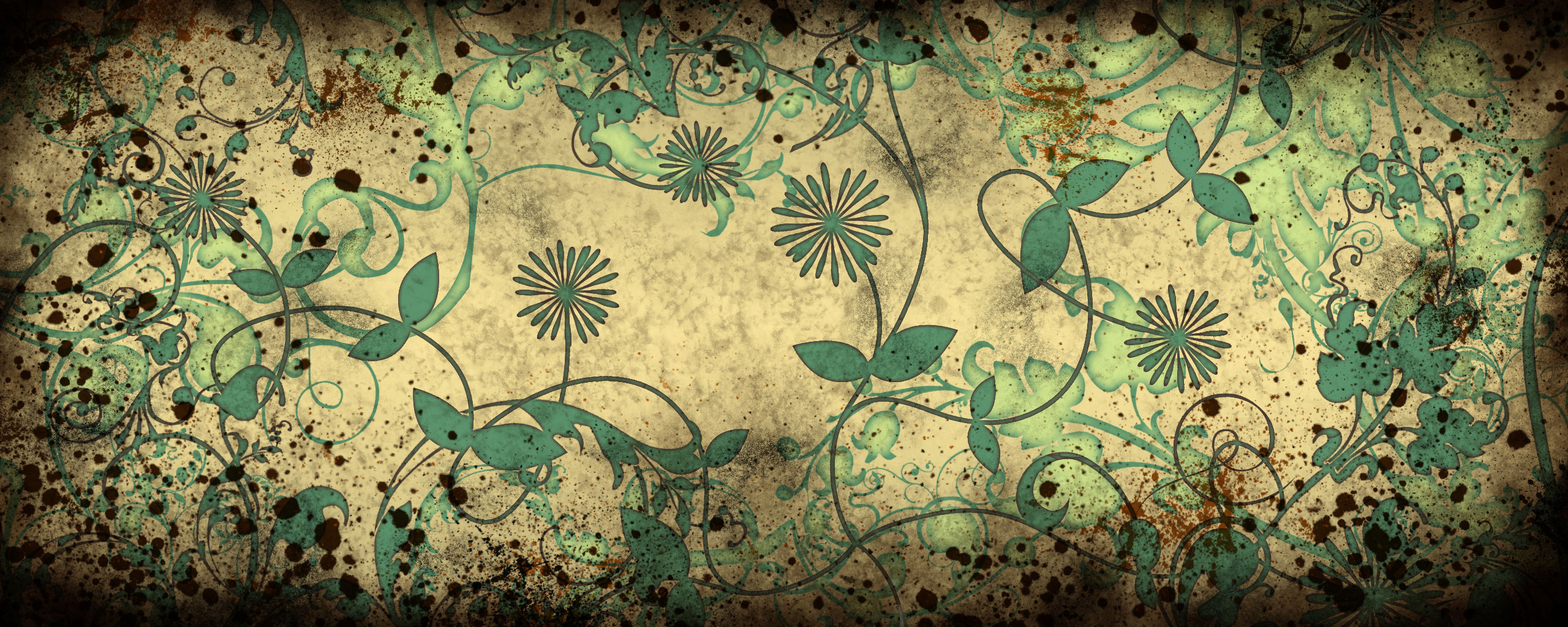 Technology Abstract Create Postcard Floral Theme Dual - Facebook Cover Photo Bohemian - HD Wallpaper 