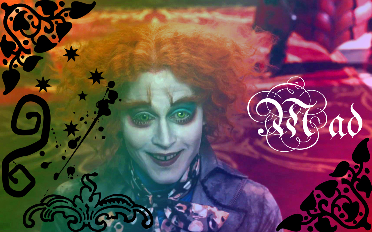 Mad Hatter Wallpaper - Alice In Wonderland Mad Hatter Johnny Depp - HD Wallpaper 