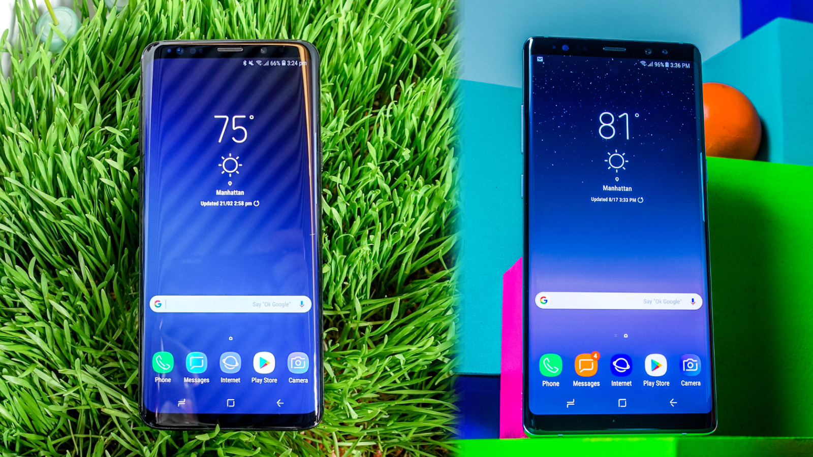 galaxy s9 plus vs note 8