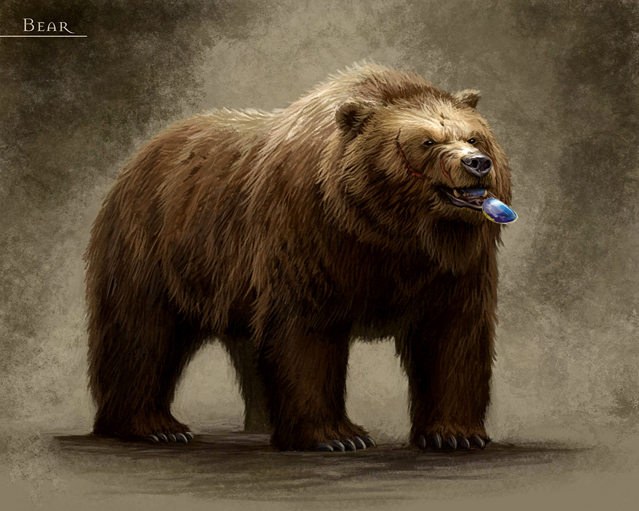 Bear Art Wallpaper Hd Resolution Art - Fantasy Brown Bear Art - HD Wallpaper 