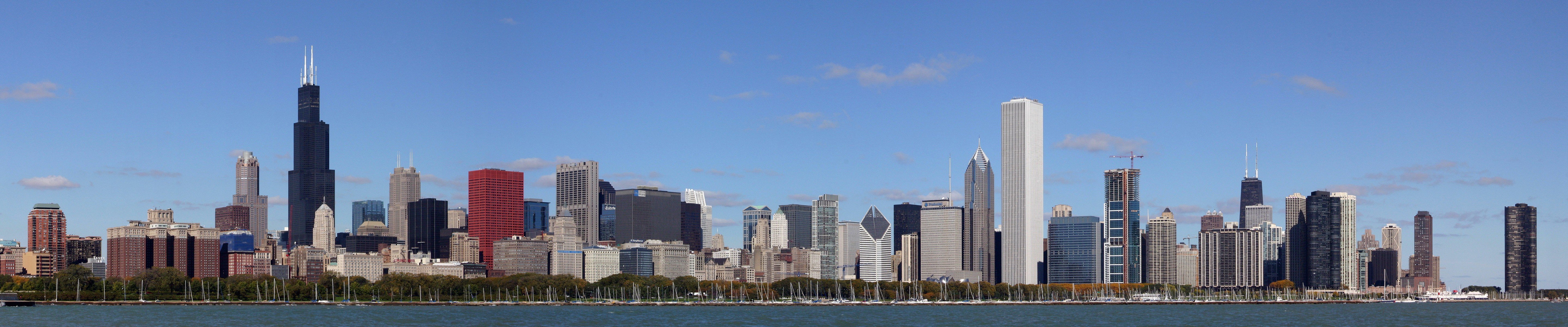 Chicago Skyline - HD Wallpaper 