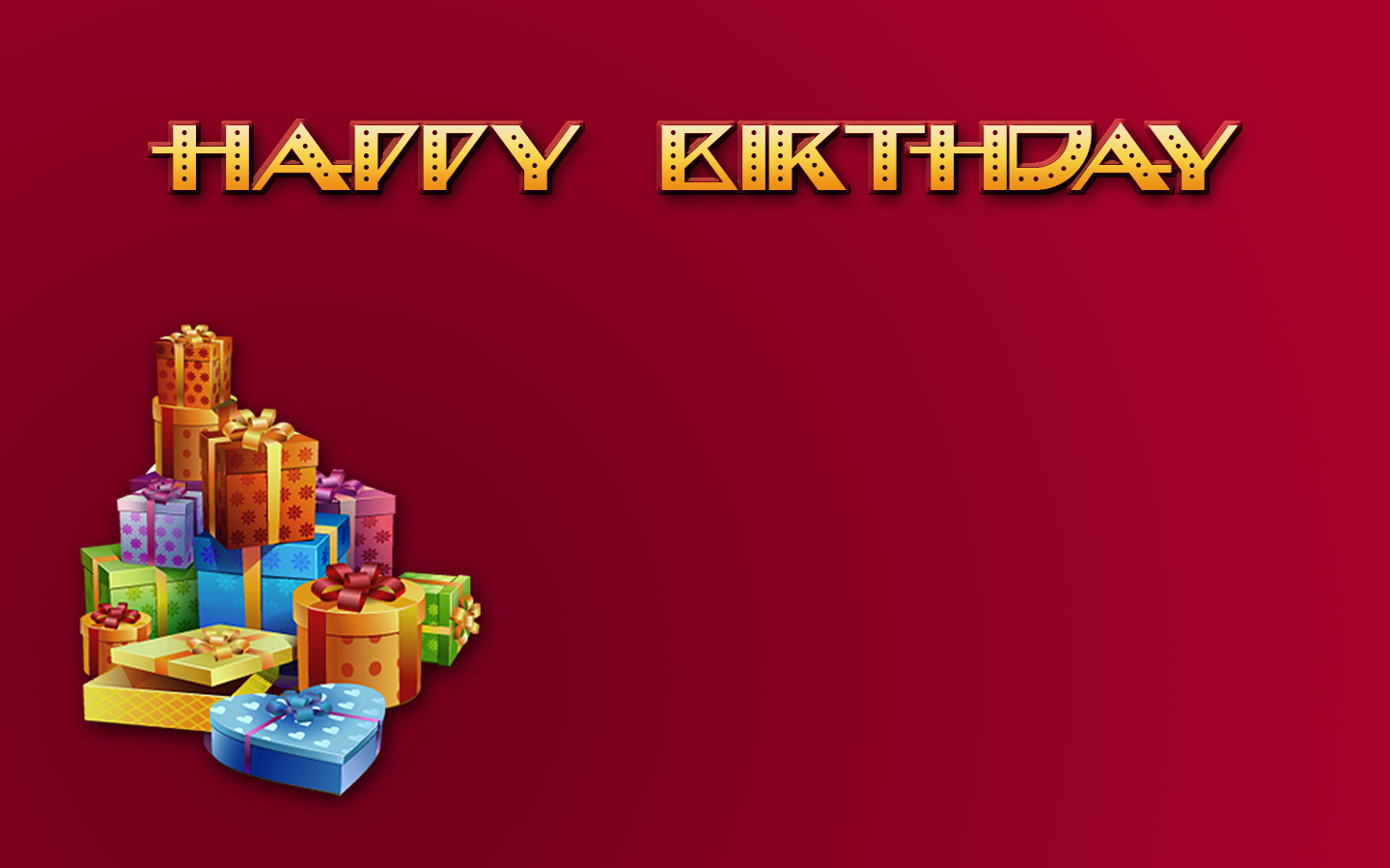 Red Background With Happy Birthday Gifts Backgrounds - Birthday Best Wishes  For Son - 1440x900 Wallpaper 