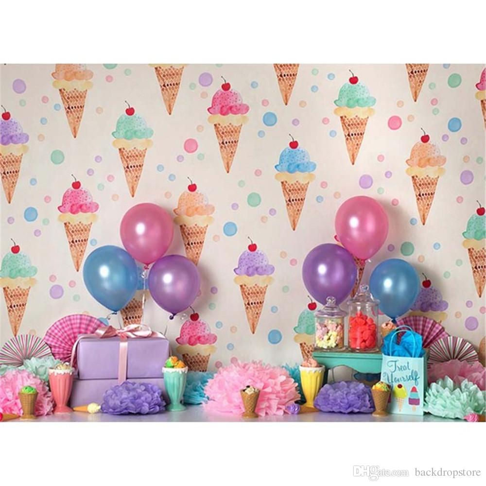 Ice Cream Birthday Backdrop - HD Wallpaper 