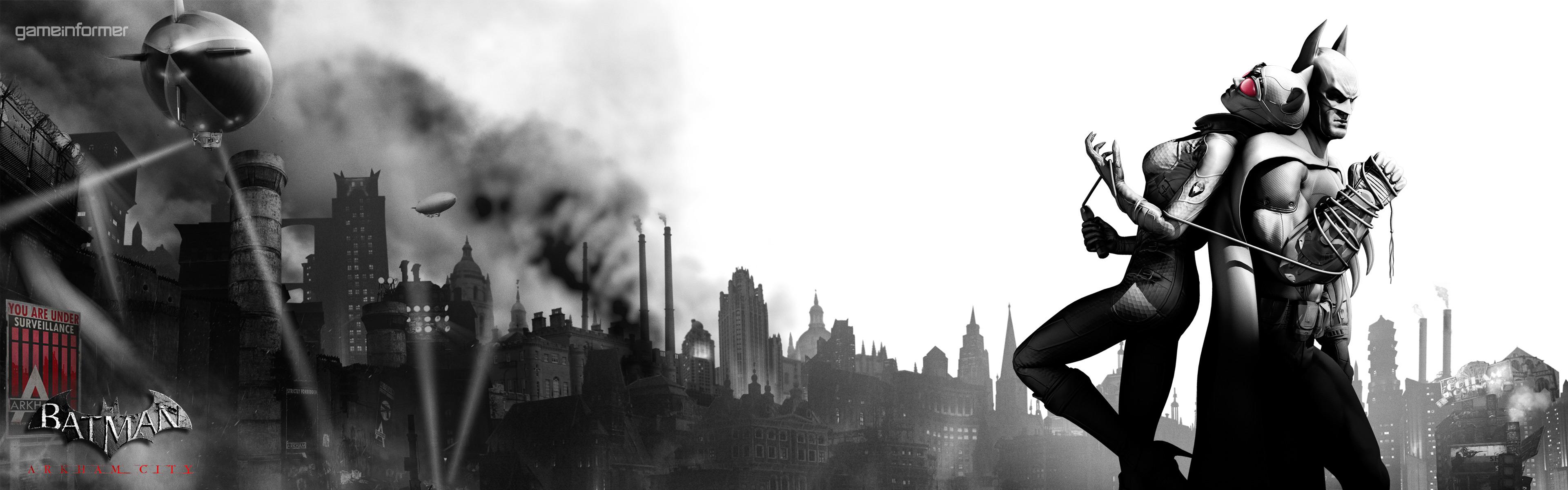 Download Research Station Dual Monitor Hd Wallpaper - Batman Arkham City Theme - HD Wallpaper 