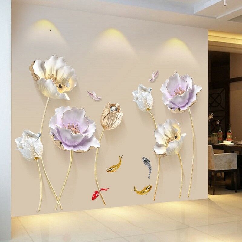 Flower 3d Wall Sticker - HD Wallpaper 