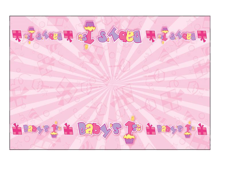 Girl Birthday 1st Birthday Tablecloth Wallpaper Backgrounds - 1st Birthday Background Girl - HD Wallpaper 