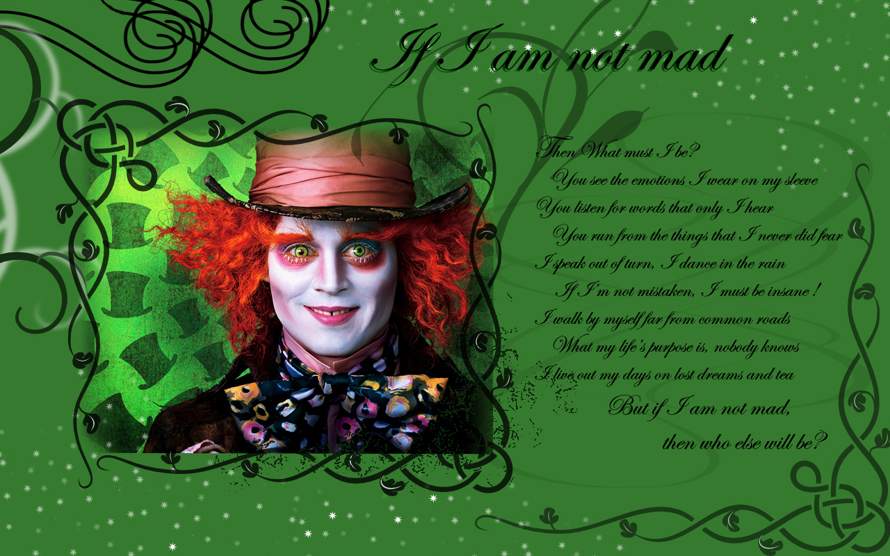 Mad Hatter Wallpaper - Alice In Wonderland Mad Hatter Backgrounds - HD Wallpaper 