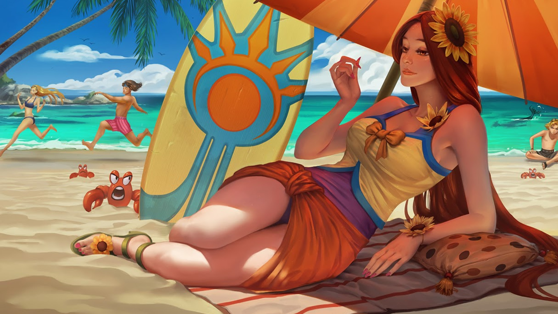 League Of Legends Pool Party Leona - HD Wallpaper 