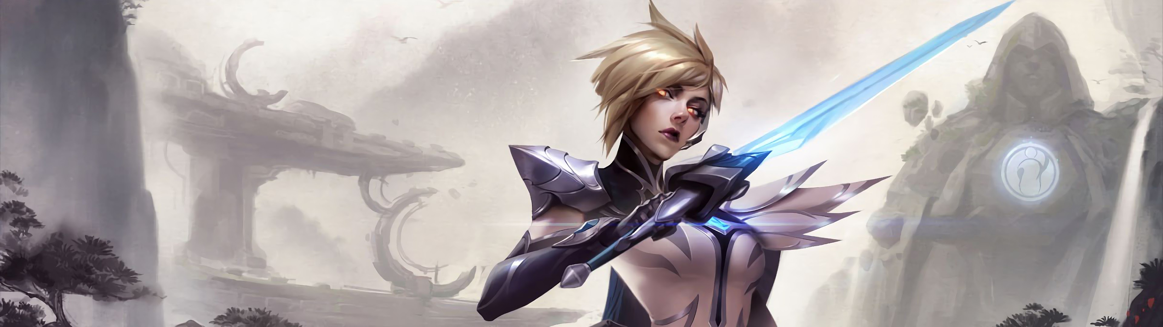 Invictus Gaming Fiora Splash Art Lol 4k Ig Fiora Splash Art 3840x1080 Wallpaper Teahub Io