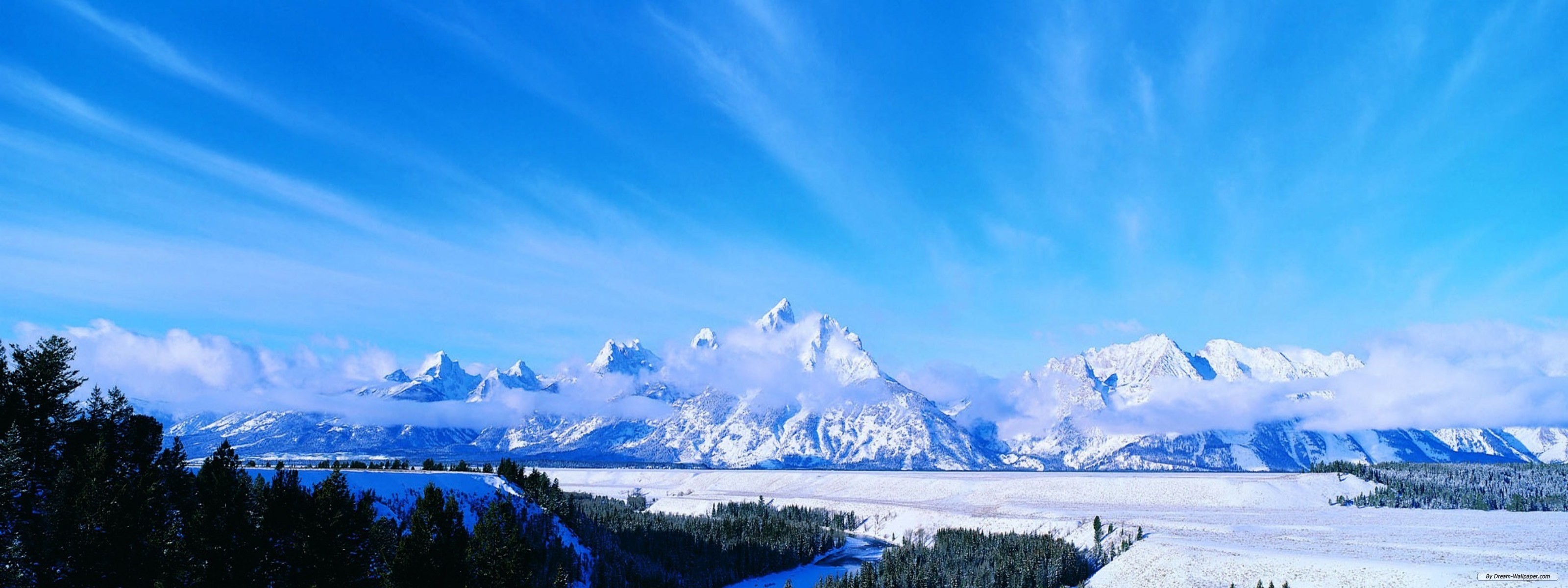 Free Three Screen Wallpaper 
 Data-src - Grand Teton National Park, Snake River Overlook - HD Wallpaper 
