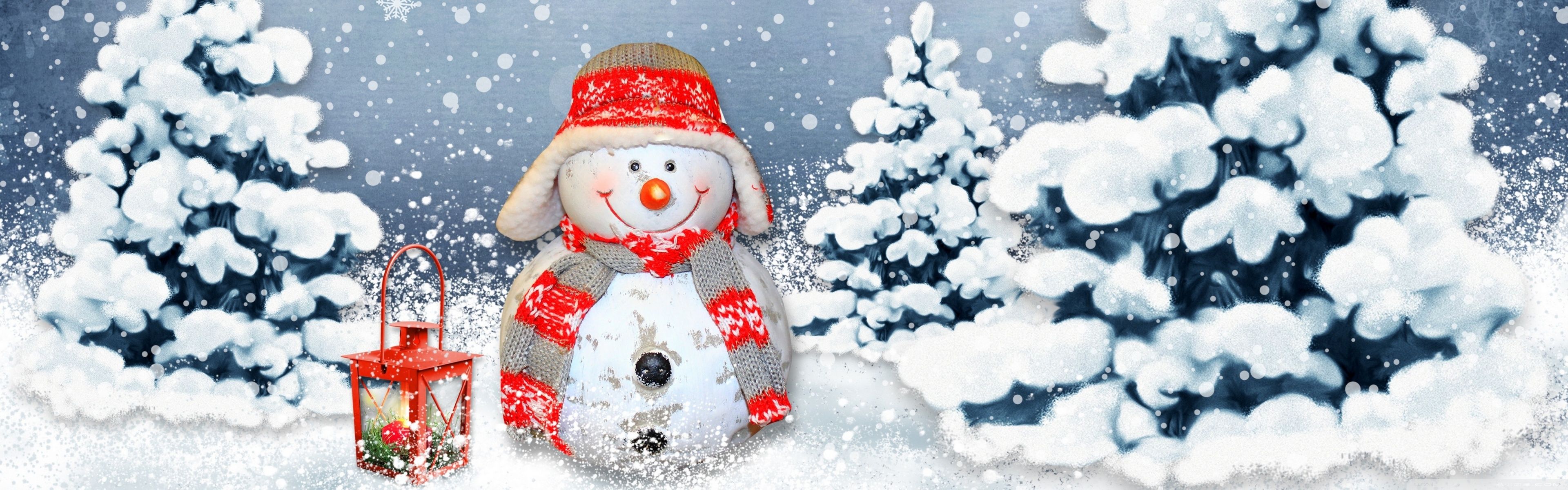 Funny Snowman ❤ 4k Hd Desktop Wallpaper For 4k Ultra - Snow Desktop Backgrounds Christmas - HD Wallpaper 