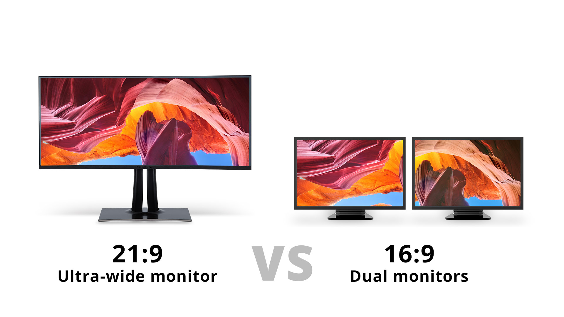 Ultrawide Vs Dual Monitor - HD Wallpaper 