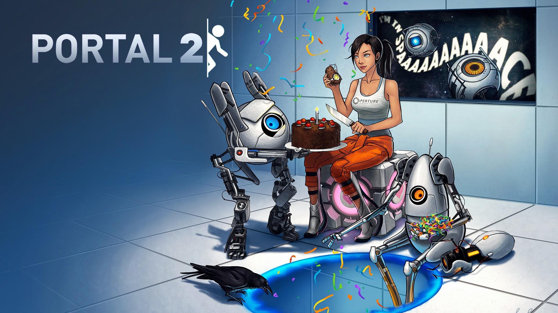 Portal 2 Party Hd Wallpaper - Portal 2 - HD Wallpaper 