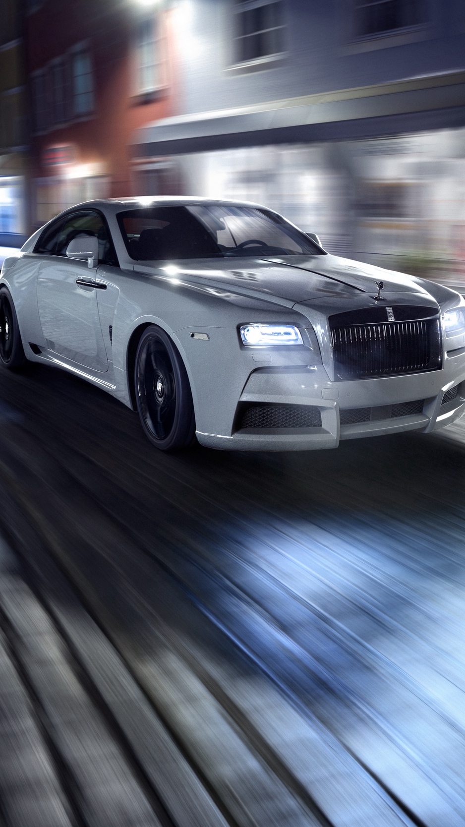 Wallpaper Rolls-royce, Spofec, White, Side View, Motion - Rolls Royce Hd Wallpapers For Iphone - HD Wallpaper 