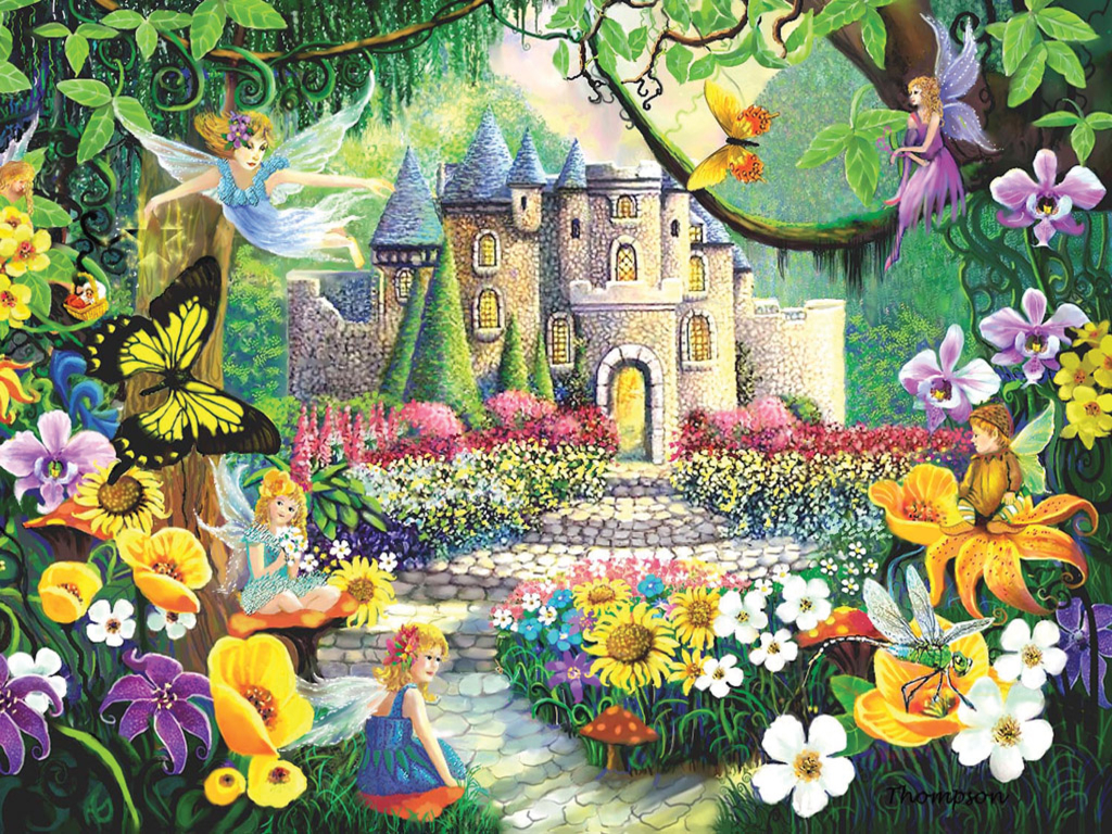 Fairy Birthday Party For Berni - Castle Background With Flower - HD Wallpaper 