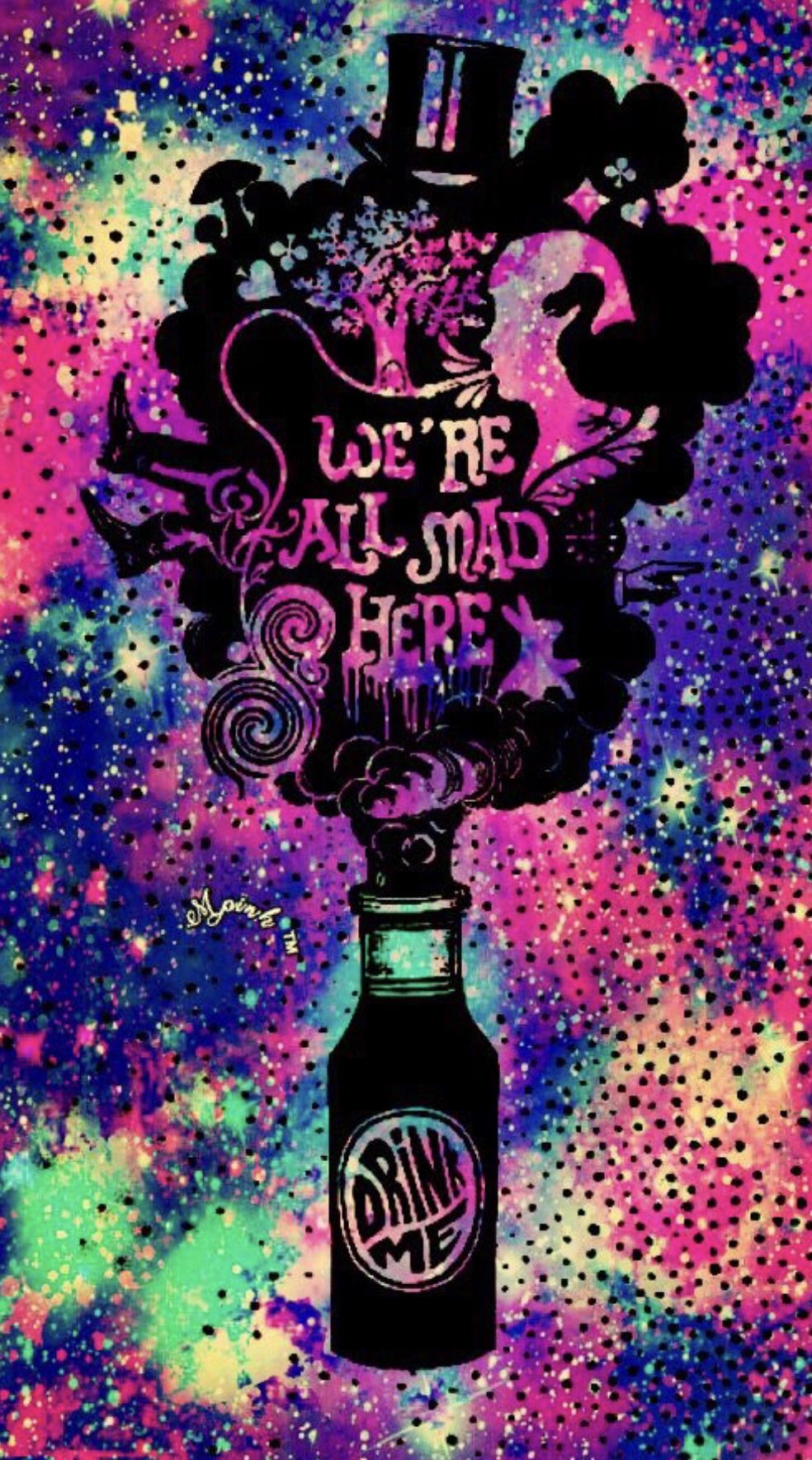 We Re All Mad Here Colorful - HD Wallpaper 