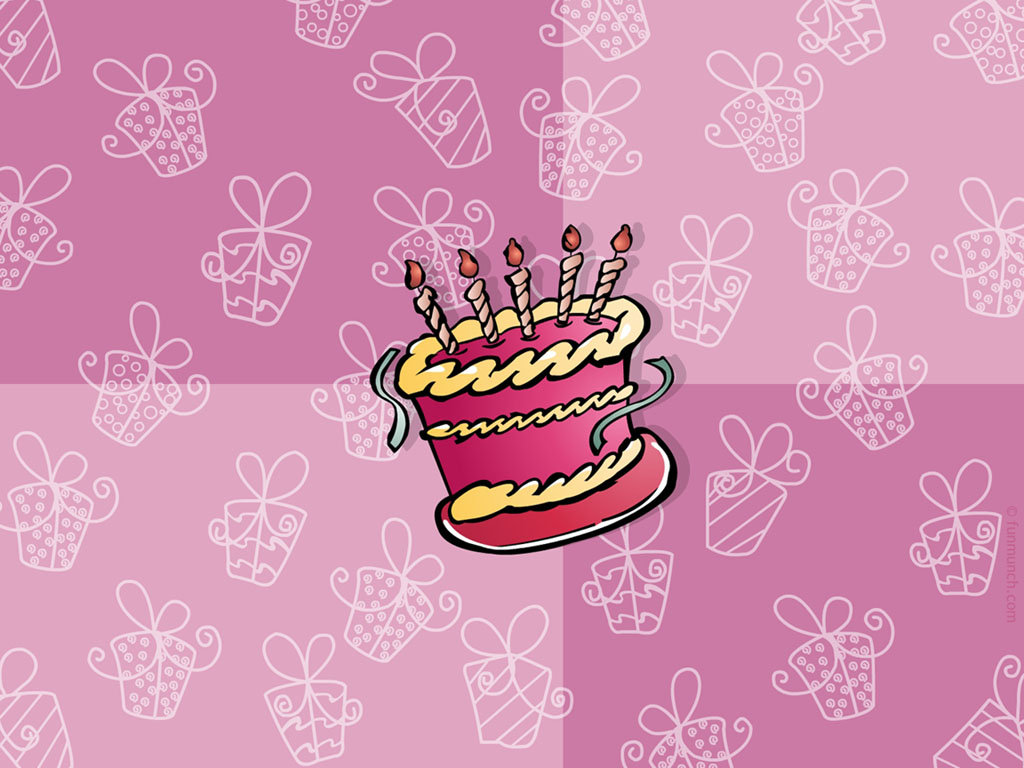 Pink Background With Birthday Cakes Backgrounds - Birthday Cake Pink Background - HD Wallpaper 