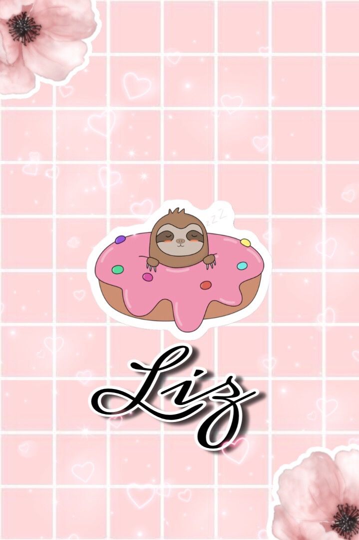 #wallpaper #sloth #kawaii #pink #flowers #donut #heart - Cute Donut - HD Wallpaper 