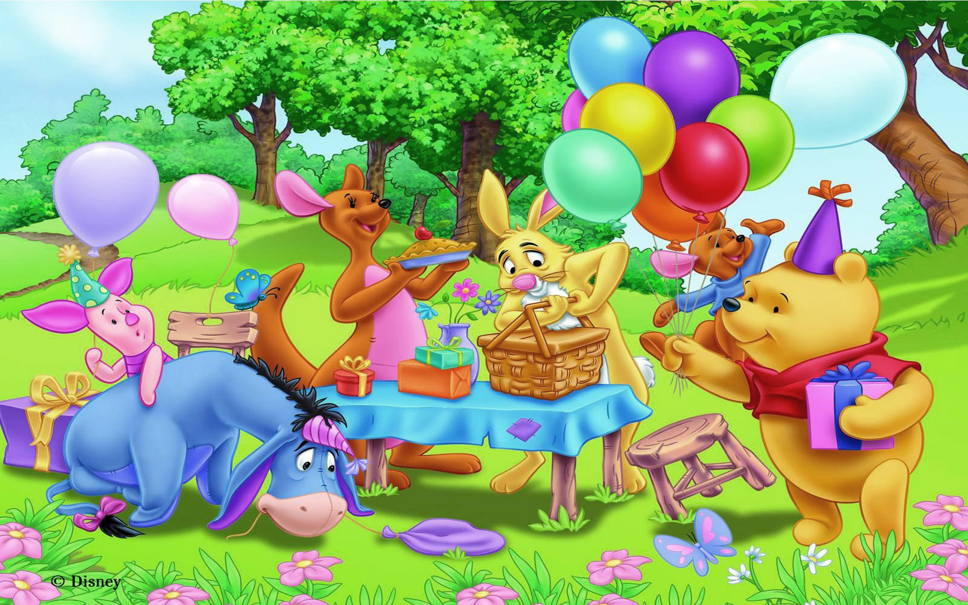 Winnie The Pooh And Friends Birthday Party - HD Wallpaper 