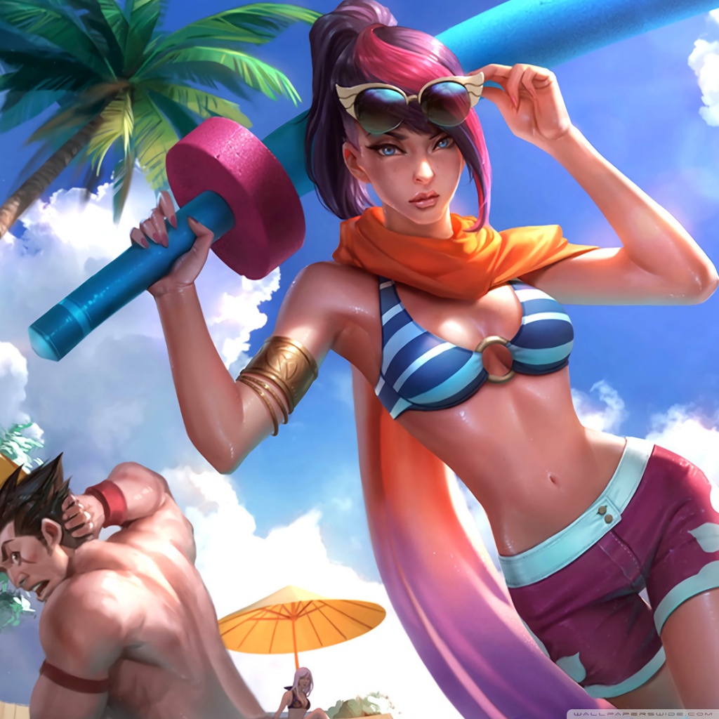 League Of Legends Pool Party 2018 - HD Wallpaper 