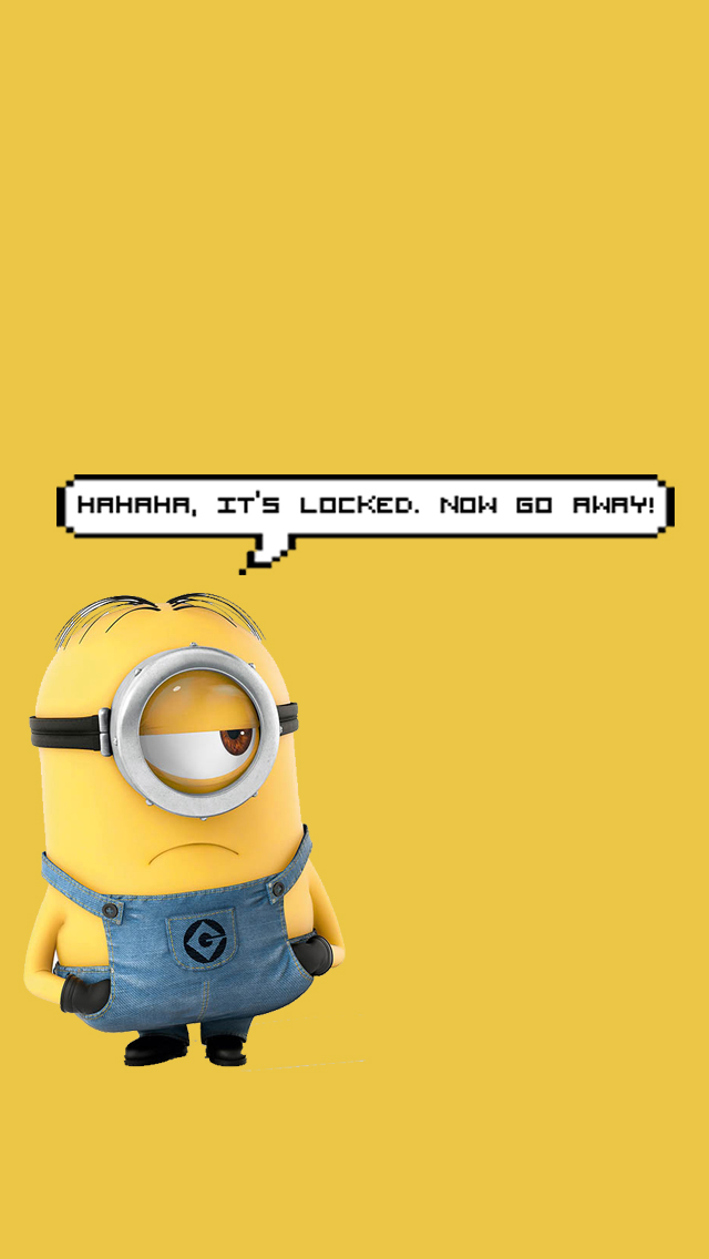 Minions, Yellow, And Wallpaper Image - Dont Touch My Phone Minion -  640x1136 Wallpaper 