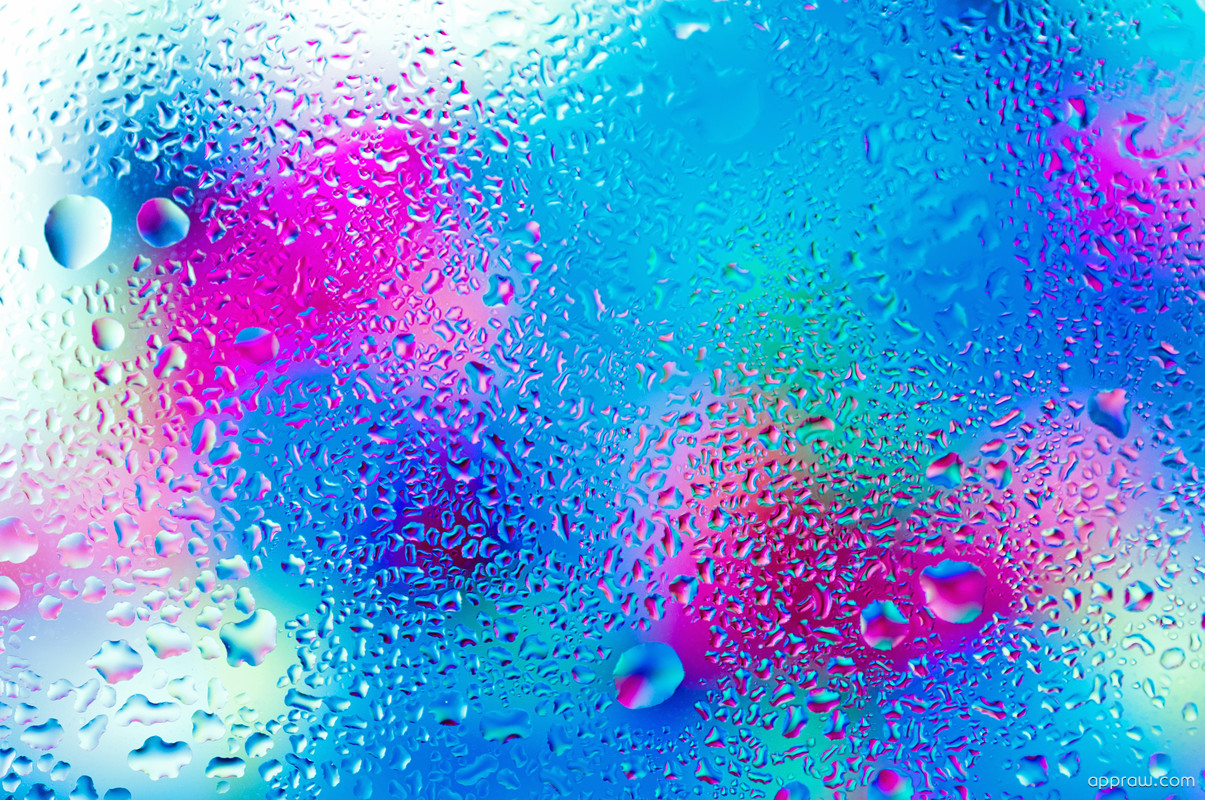 Colorful Water Droplets Background - HD Wallpaper 