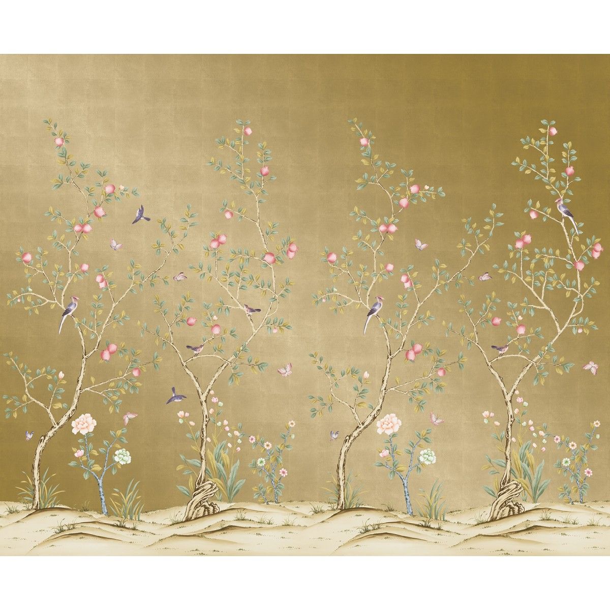 Chinoiserie Wallpaper Gold 1200x1200 Wallpaper teahub.io