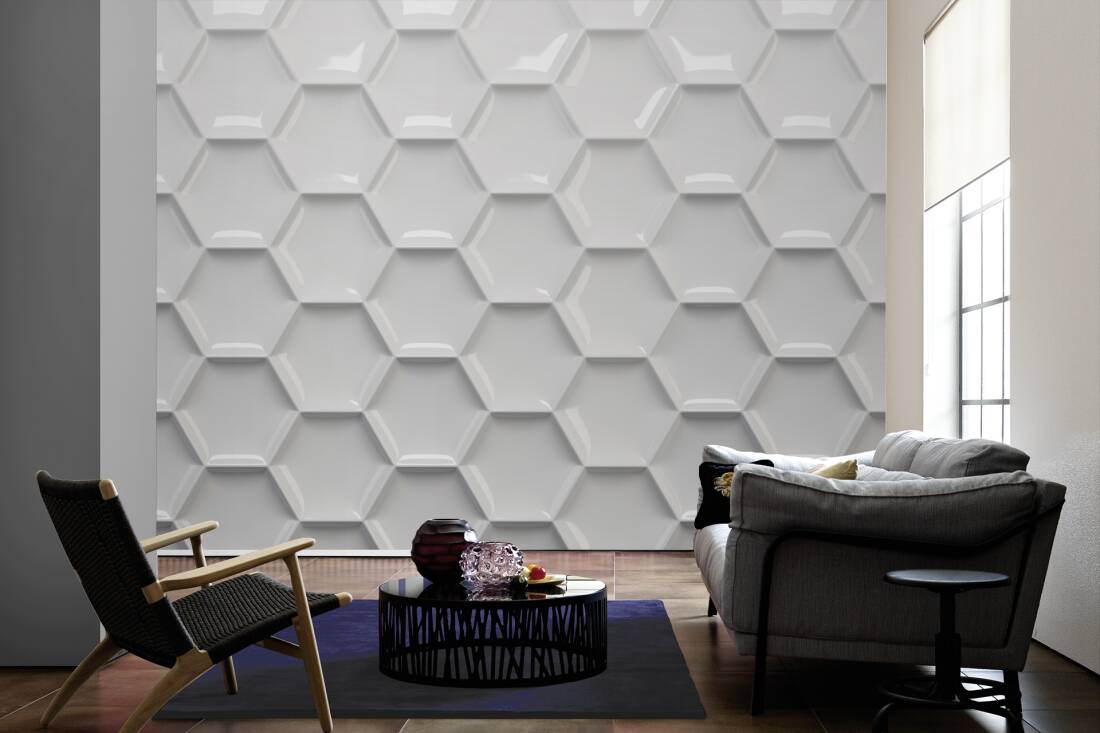 Architects Paper Photo Wallpaper Plastic Look White - Creation 32651 3 - HD Wallpaper 