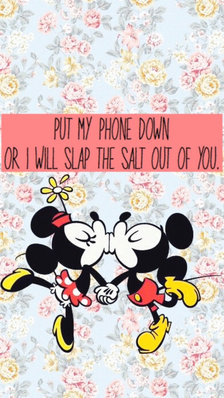 Disney Edits Disney/tumblr Iphone Lock Screen Wallpaper - Mickey E Minnie Cartoon - HD Wallpaper 
