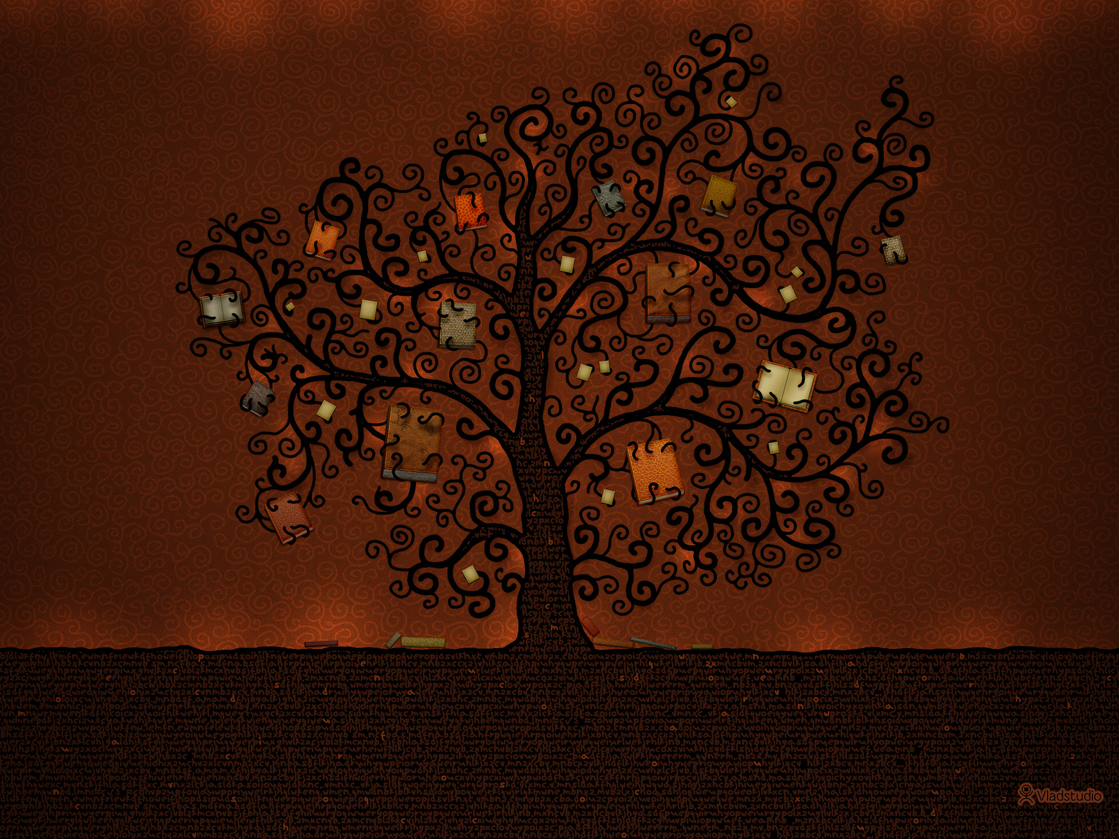 Book And Tree Image - Tree Of Knowledge Painting - HD Wallpaper 