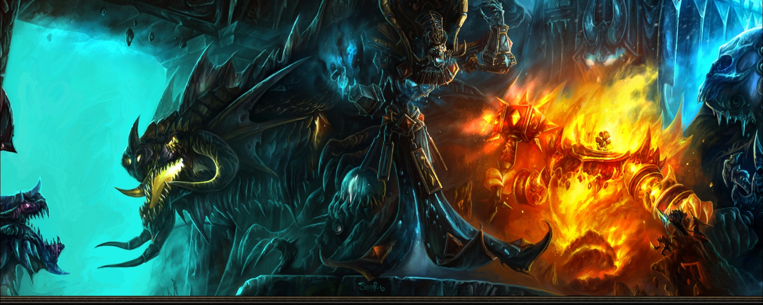 Download Wallpaperworld Of Warcraft, Monsters - Dual Monitor Wallpapers Warcraft - HD Wallpaper 