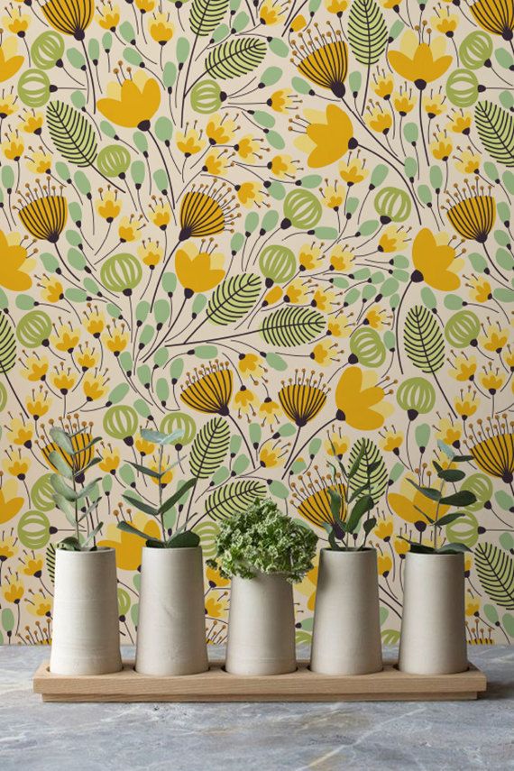 Yellow Flowers Wallpaper For Walls - HD Wallpaper 