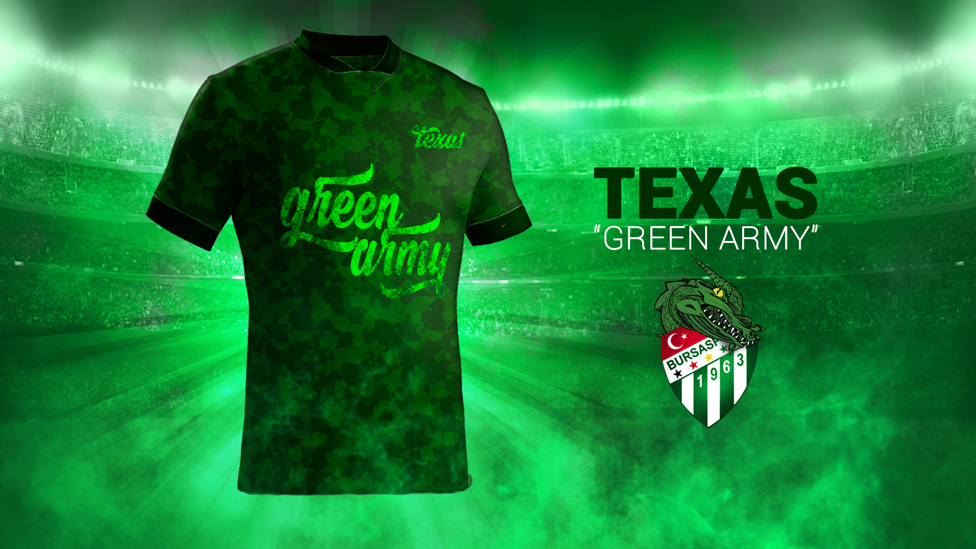 Bursaspor Texas Green Army - Graphic Design - HD Wallpaper 