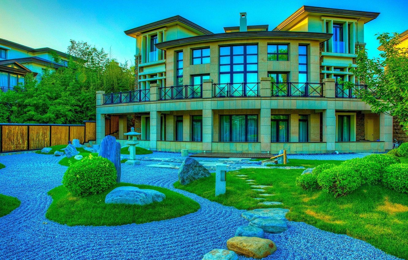 Photo Wallpaper Photo, Home, The City, Grass, Stones, - Estate - HD Wallpaper 