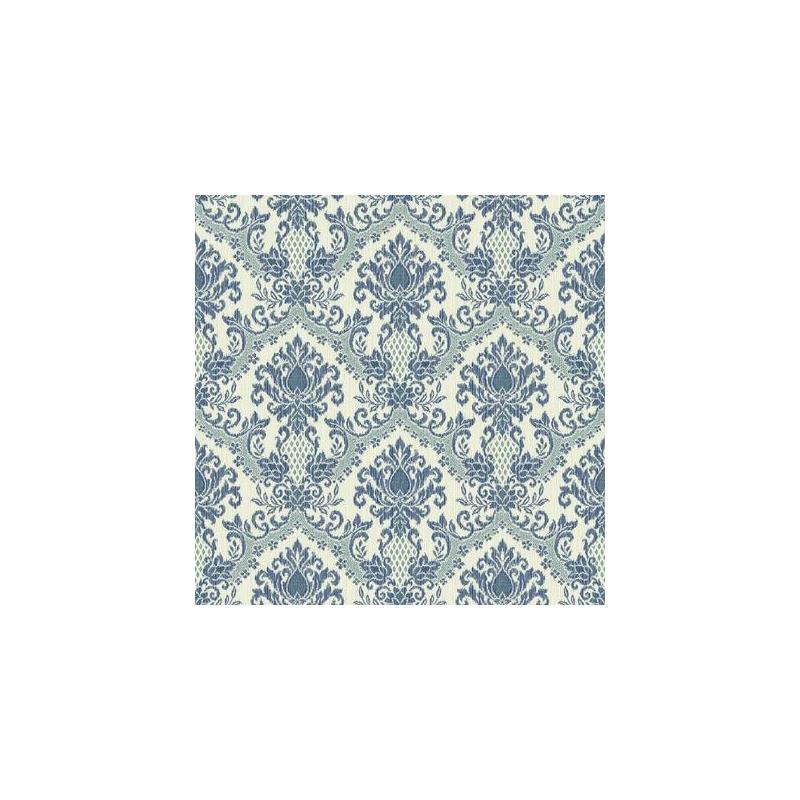 Wp2419 Damask Sure Strip Removable Wallpaper - Waverly Blue Wallpaper And Fabric - HD Wallpaper 