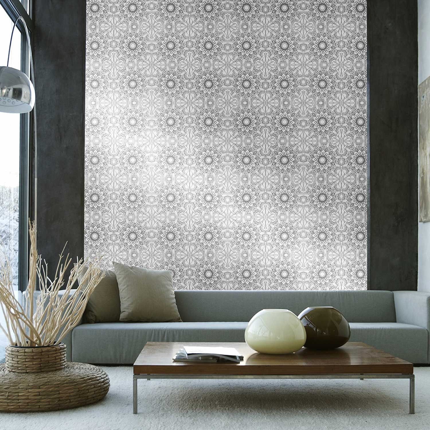Metallic Silver Color Removable Wallpaper - Harga Wallpaper Dinding Rumah - HD Wallpaper 