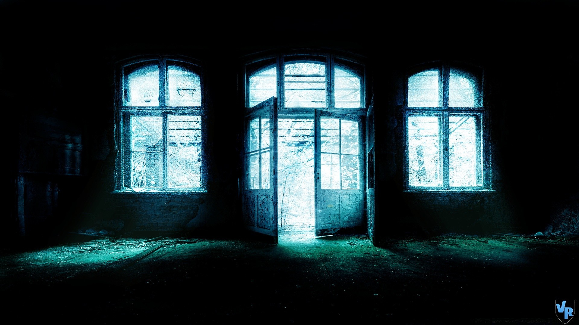 Vintage Abandoned Window Light Architecture Eerie Dark - Couverture Facebook Noir Et Blanc Triste - HD Wallpaper 