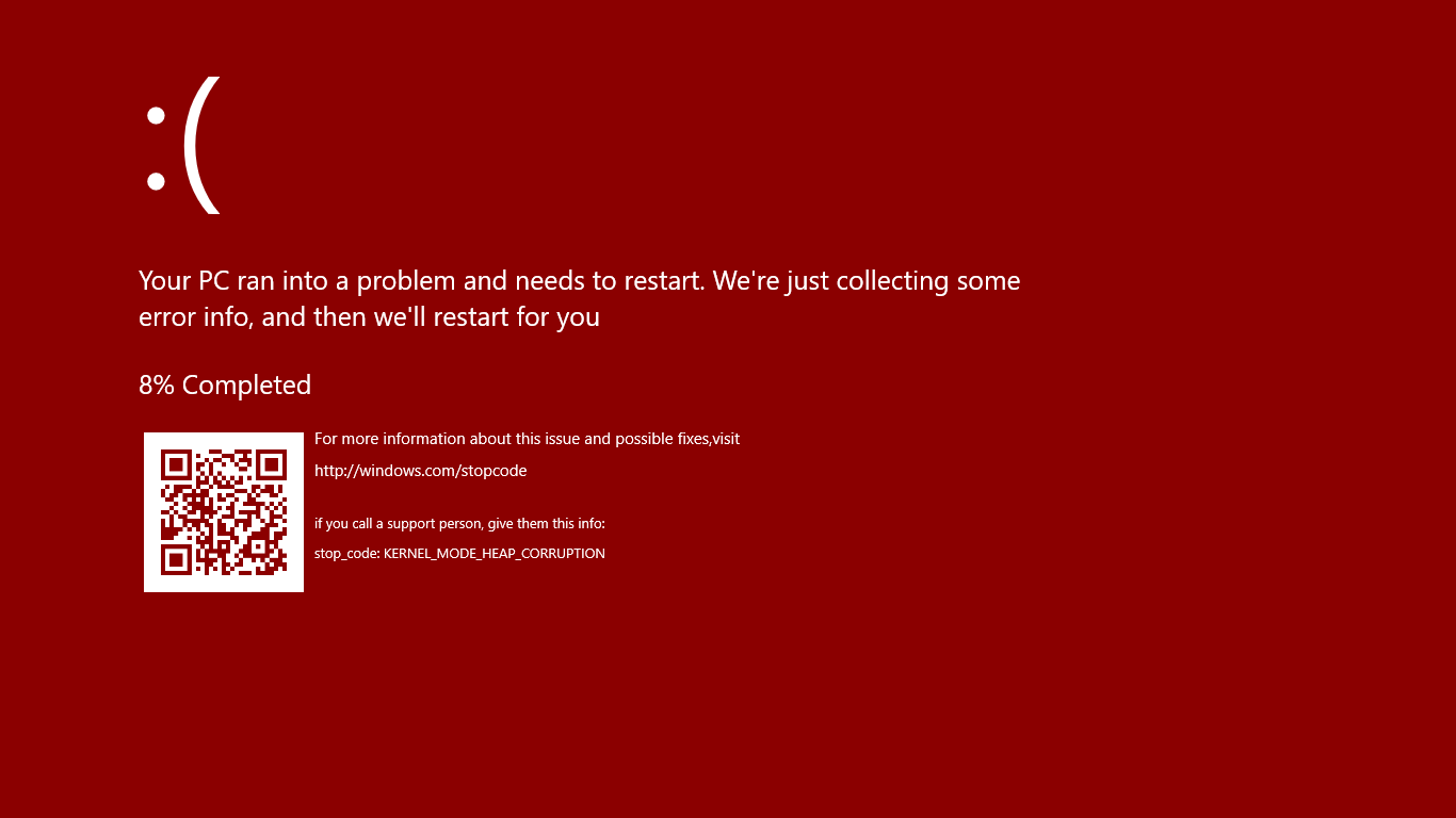 Red Screen Of Death Windows 10 By Flameprincess3535 Red Screen Of Death 1366x768 Wallpaper Teahub Io