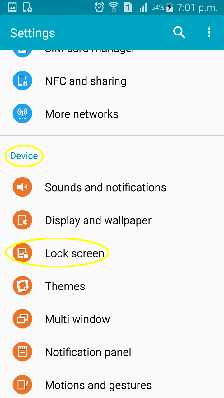 Image Showing Lock Screen Option In The Device Section - Samsung Galaxy S8 Unknown Sources - HD Wallpaper 
