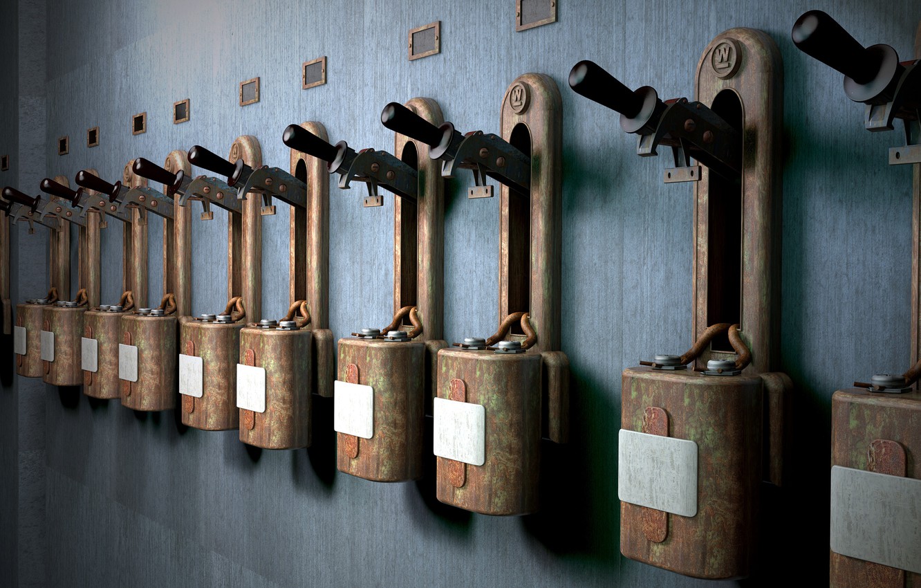 Photo Wallpaper Retro, Switches, Contacts, Terminals, - Lever - HD Wallpaper 