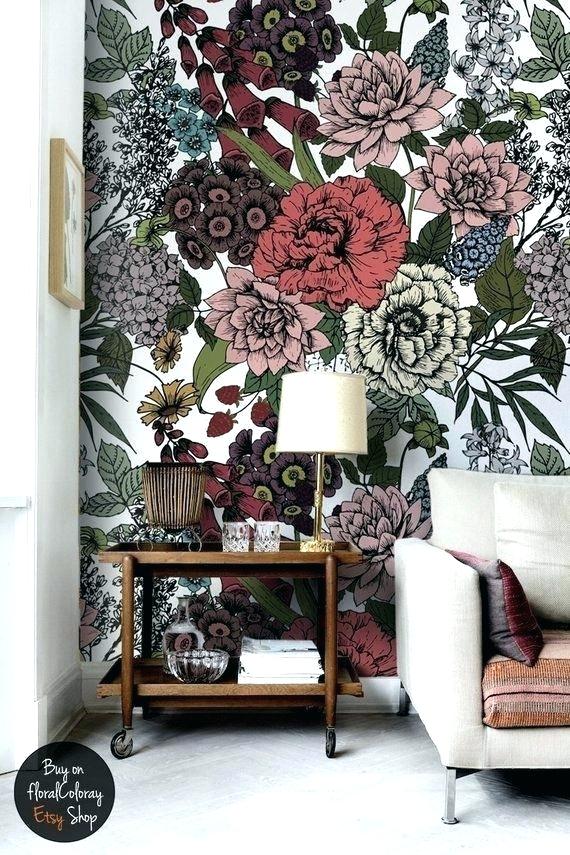 Black Temporary Wallpaper Floral And White Dot Removable - HD Wallpaper 