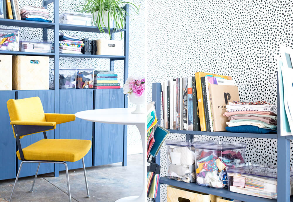 Emily Henderson Devine Color Tempaper Temporary Wallpaper - Devine Bluefin Color - HD Wallpaper 