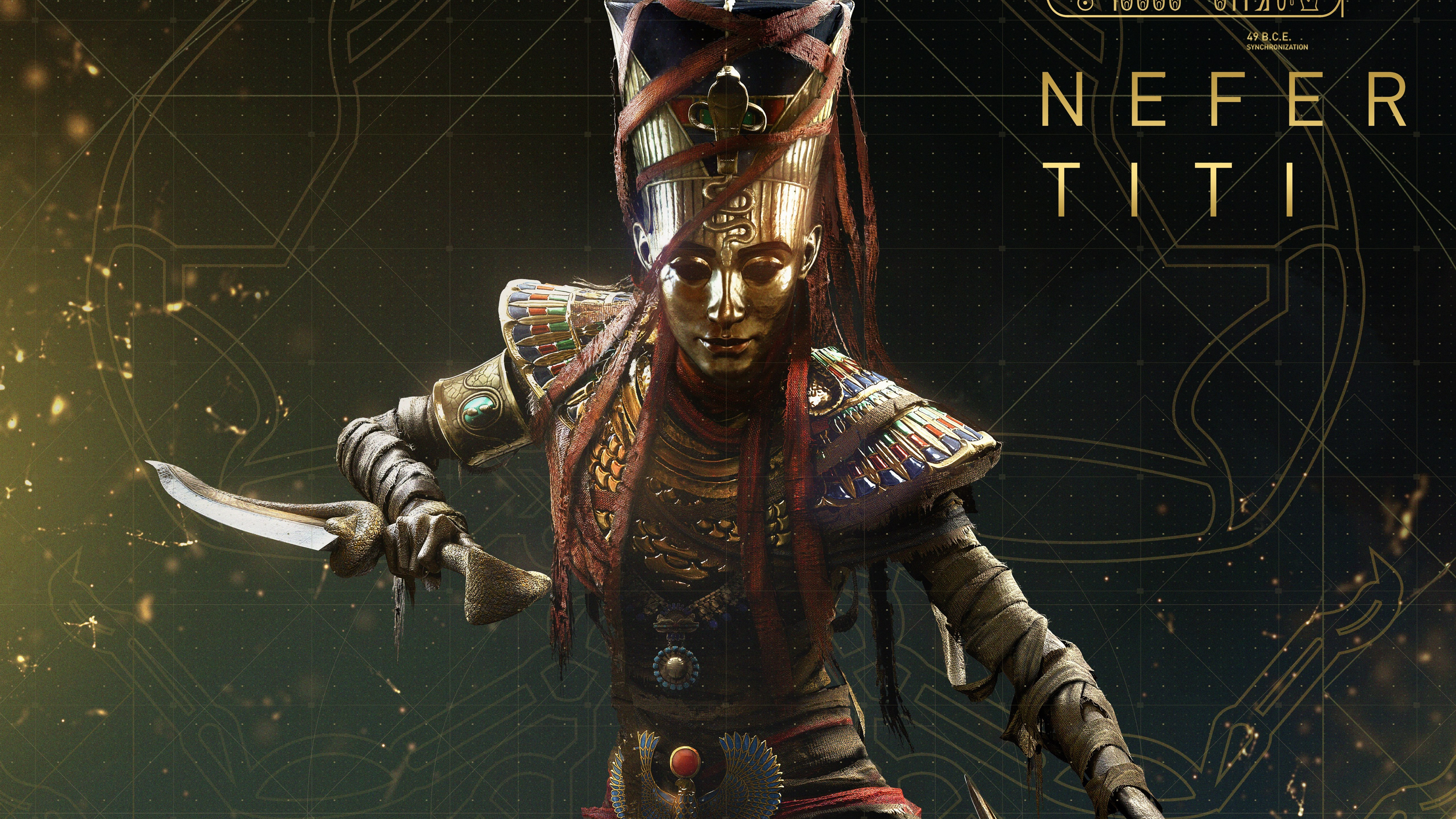 Nefertiti From Assassin S Creed Origins Wallpaper - Assassins Creed Origins Curse Of The Pharaohs - HD Wallpaper 