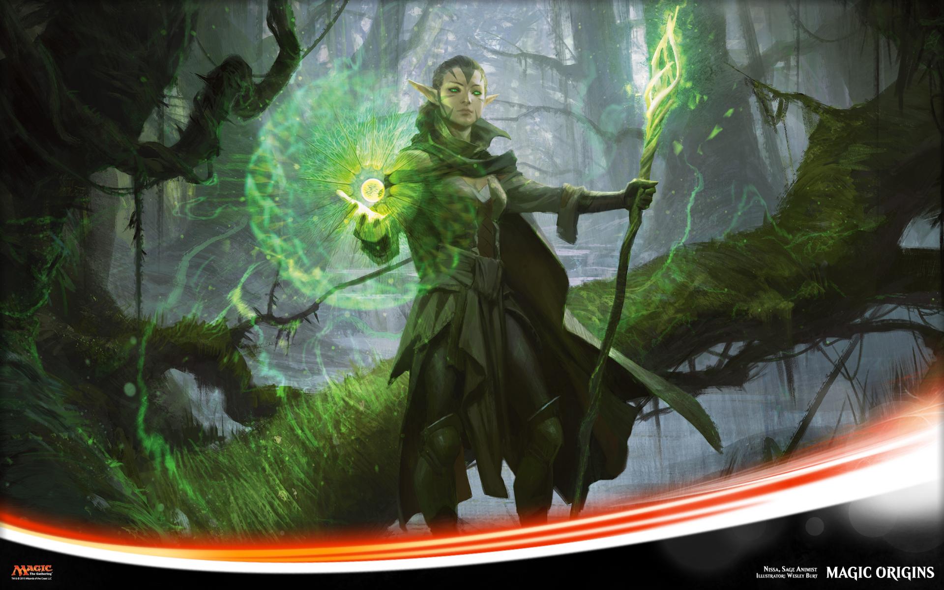 Nissa Vastwood Seer Art - HD Wallpaper 